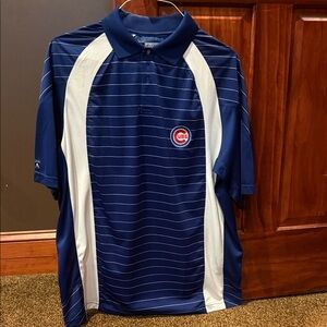 Blue and White Polo Shirt with Logo